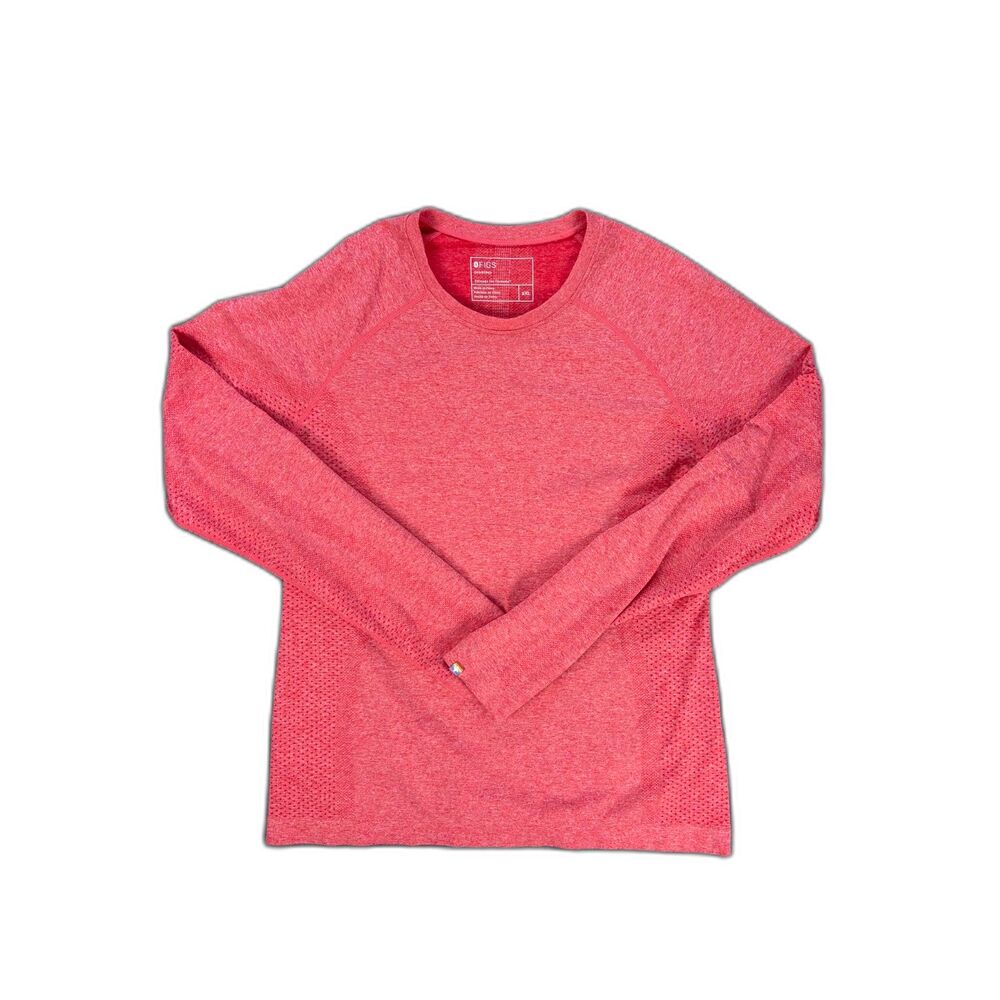 Figs Salta Seamless Top Long Sleeve Underscrub Pride Edition 2XL Red Crewneck